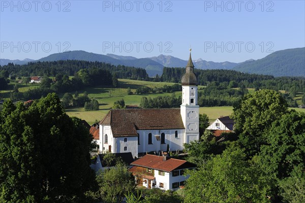 Bad Bayersoien with the Parish Church of St. George