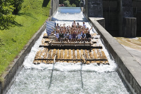 Rafting on the Isar River