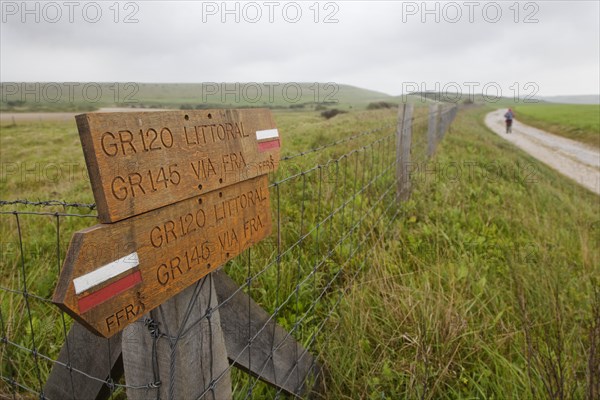 Hiking trail along the coast near Sangatte