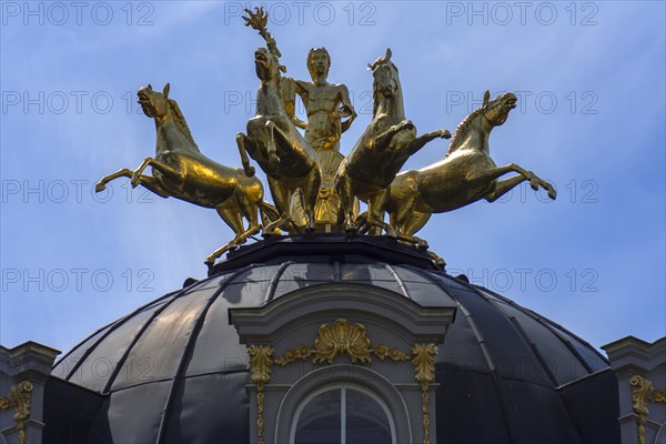Golden Quadriga on the roof of the New Palace from 1753
