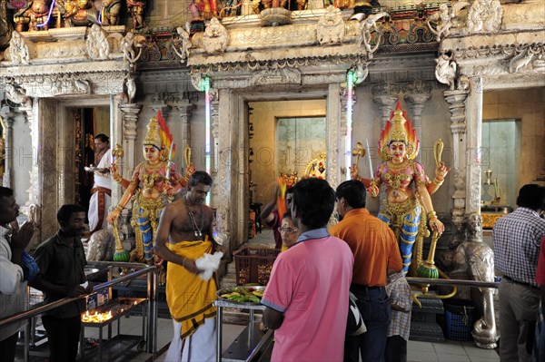 Religious ritual in a Hindu temple