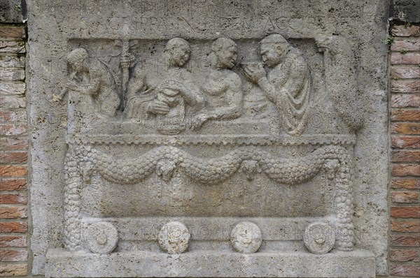 Stone slab from the Roman city walls