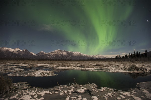 Aurora Borealis over the Knik River Valley
