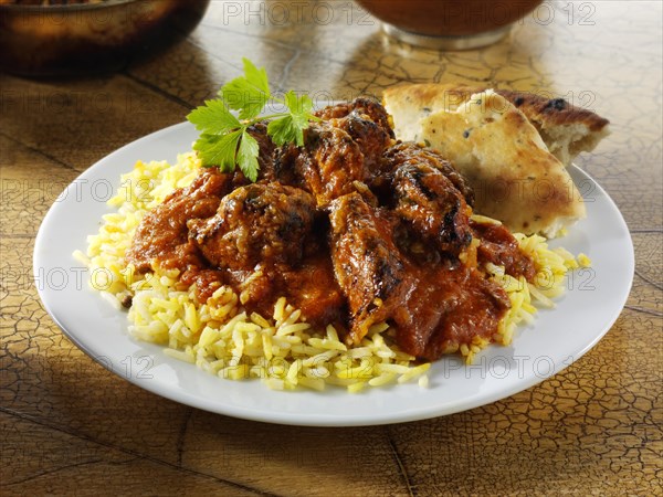 Chicken Tikka Masala curry and rice
