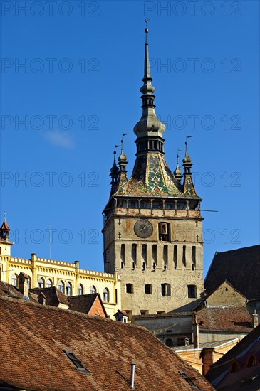 Medieval clock tower and gate of Sighisoara