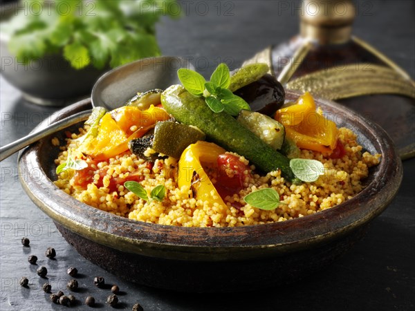 Couscous with Mediterranean roast vegetables