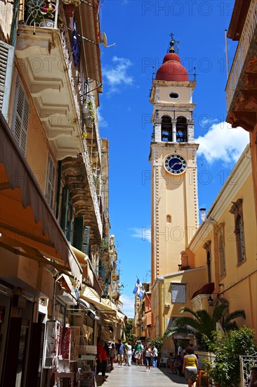 Bell tower of the Greek Orthodox Church of St. Spyridon