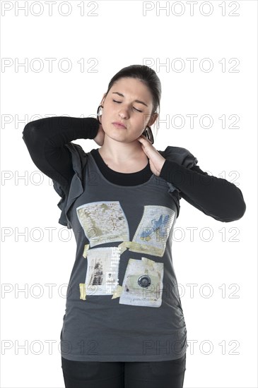 Young woman with neck pain