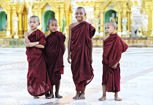 Buddhist novices in a monastery