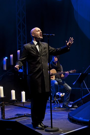 Der Graf' singer of 'Unheilig' performing live at a concert in Aschheim