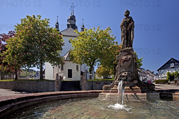 St. Peter's Fountain with St. Heribert's Church