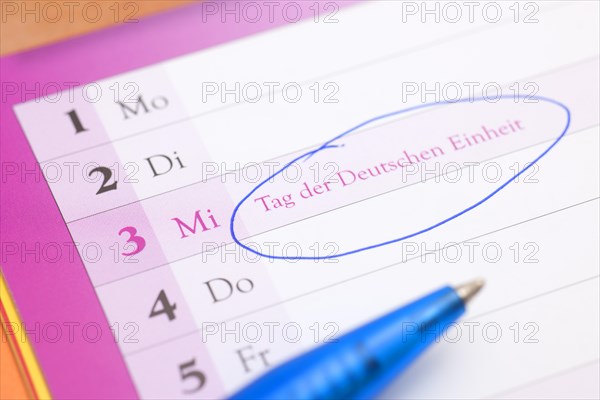 German appointment calendar