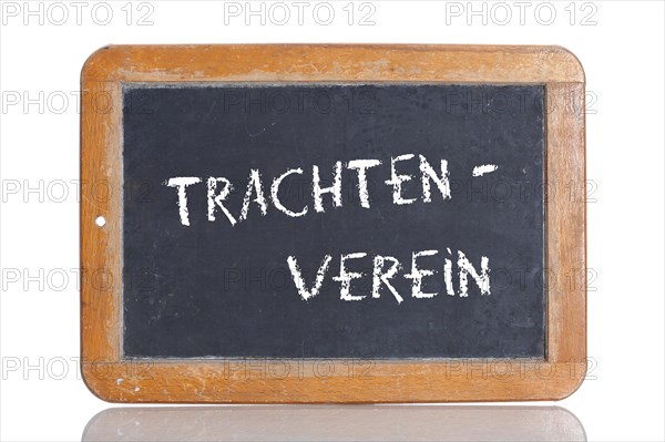 Old school blackboard with the term TRACHTENVEREIN