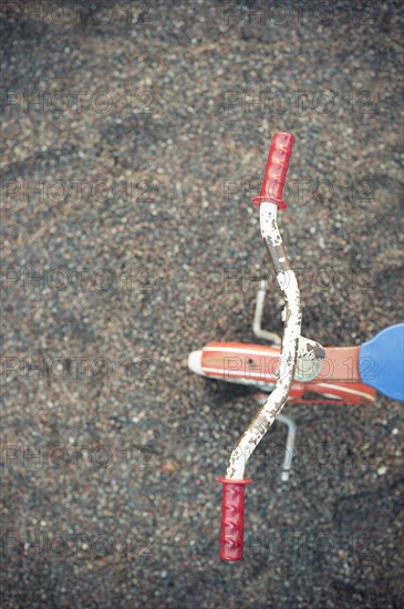 Child's bicycle from above