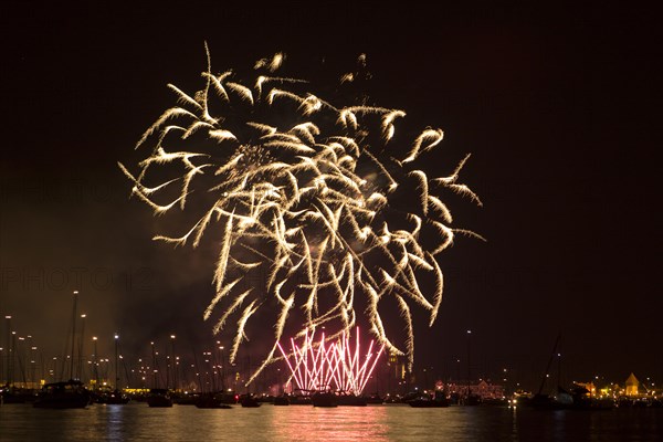 Fireworks during Seenachtsfest festival in Konstanz