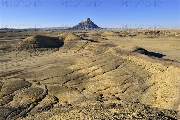 Factory Butte in the bentonite hills of Caineville desert