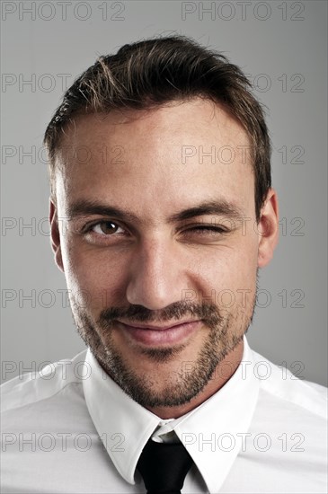 Young man wearing a shirt and a tie