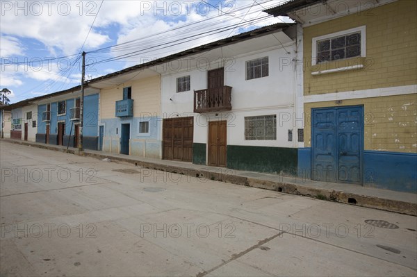 Colorful colonial-style houses