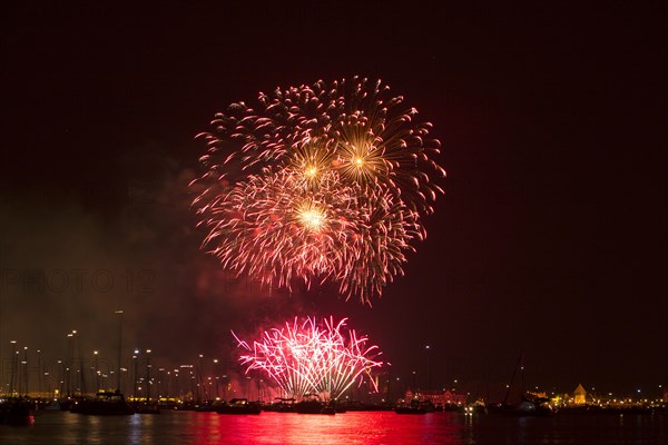 Fireworks during Seenachtsfest festival in Konstanz