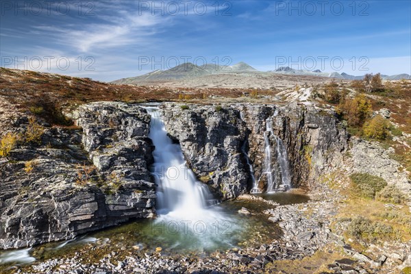 Storulfossen Waterfall in the Rondane National Park