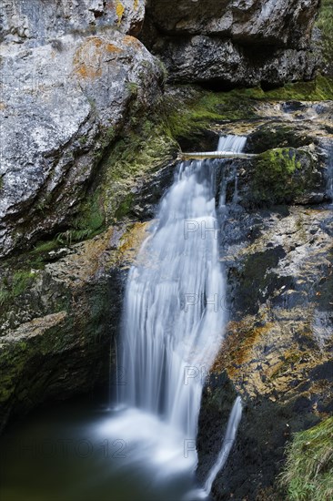 Waterfall in the Wasserlochklamm gorge near Palfau
