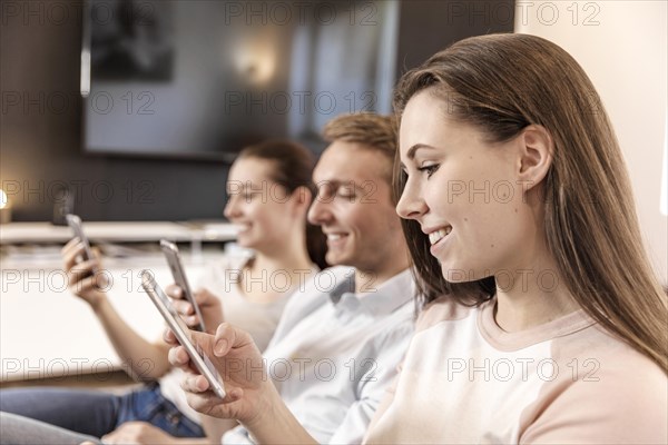 Friends sitting on the couch