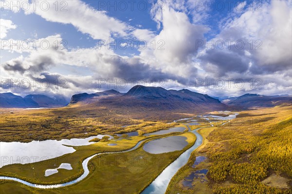 Autumn landscape with river