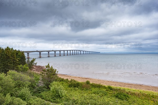 Confederation bridge linking New Brunswick with Prince Edward Island