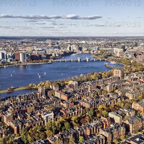 View from Prudential Tower to Beacon Hill and Charles River