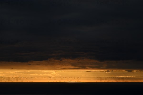 Dramatic cloudy sky at sunset