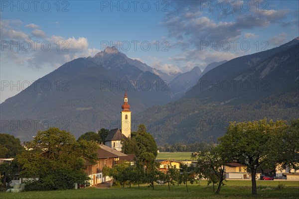 Parish church St. Margarethen in the first morning light