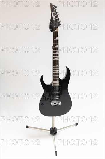 Black electric guitar