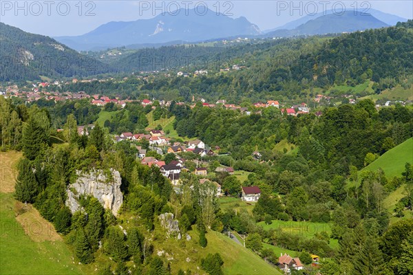 Mountain landscape with villages