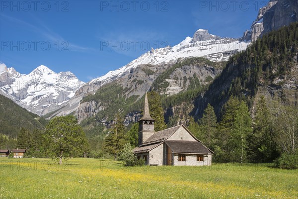 St. Mary's Church with Blueemlisalp