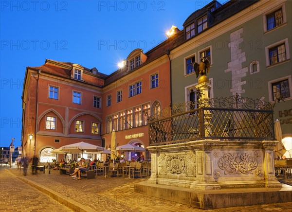 Egle fountain and House Heuport
