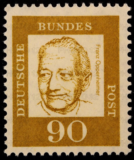 German stamp with portrait of Franz Oppenheimer