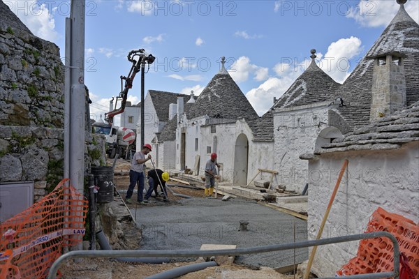 Road construction at the trulli