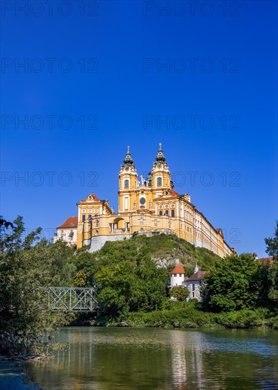 Melk Abbey and river Danube