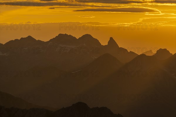 Allgaeu Alps in the golden light