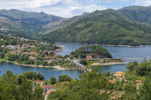 Bridge over Homem river and Vilarinho das Furnas Reservoir