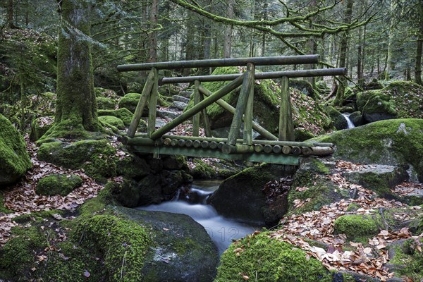 Wooden bridge over Gertelbach