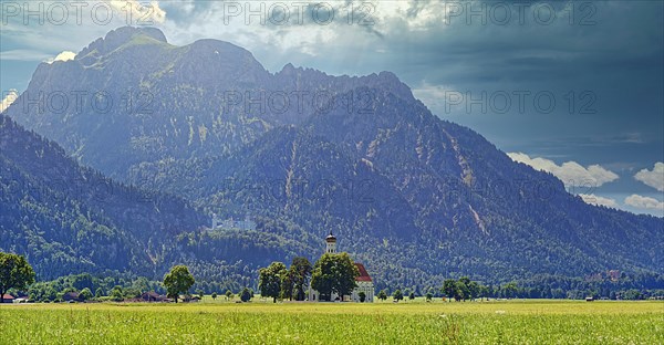 Mighty Saeuling mountain range of the Ammergau Alps
