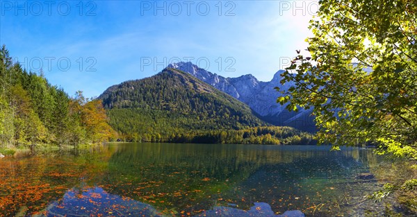 Hinterer Langbathsee with Hoellengebirge