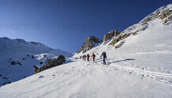 Ski tourers in winter