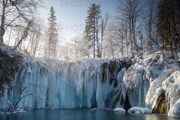 Frozen waterfall