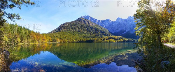 Hinterer Langbathsee with Hoellengebirge