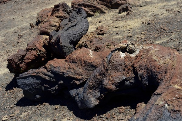 Solidified lava rock