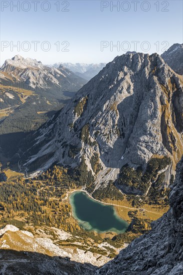 View of Seebensee from Ehrwalder Sonnenspitze