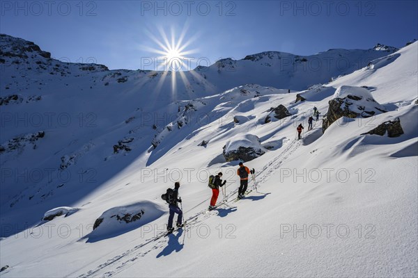 Ski tourers in winter