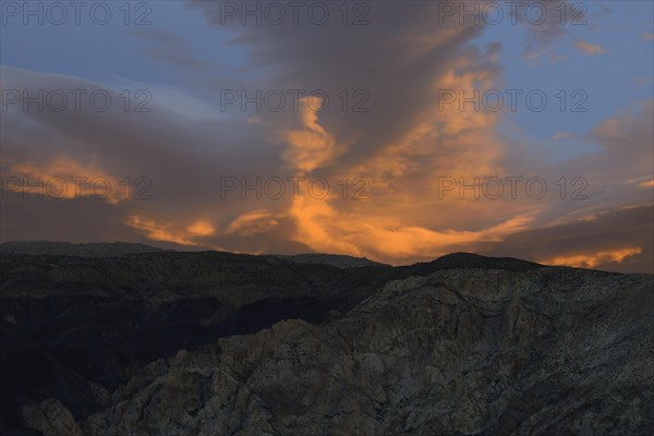 Burning clouds at sunset
